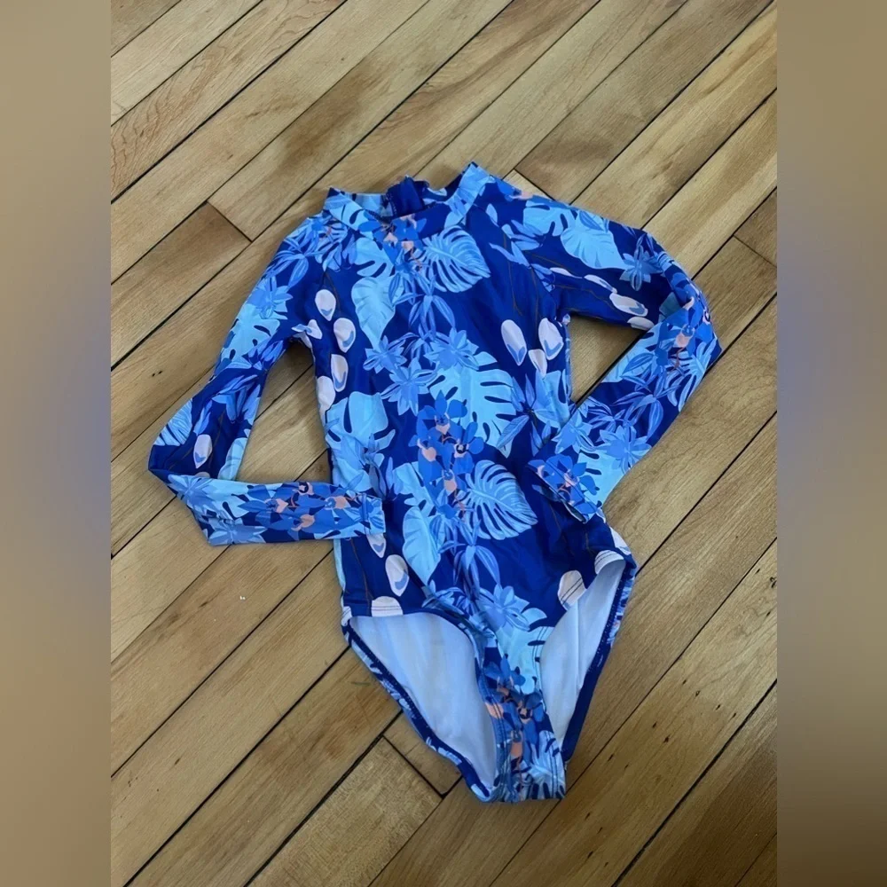 Snapper rock mango tango surf swimsuit one piece long‎ sleeve uv protection